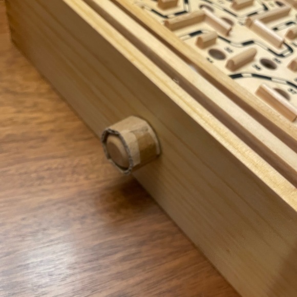 Solid Wood Labyrinth Game - Brown - Picture 3 of 7